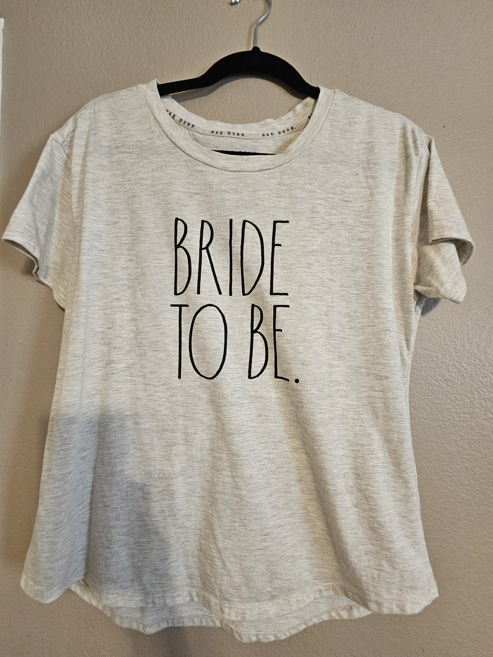 Rae Dunn Light Heather Gray "BRIDE TO BE." Graphic Tee